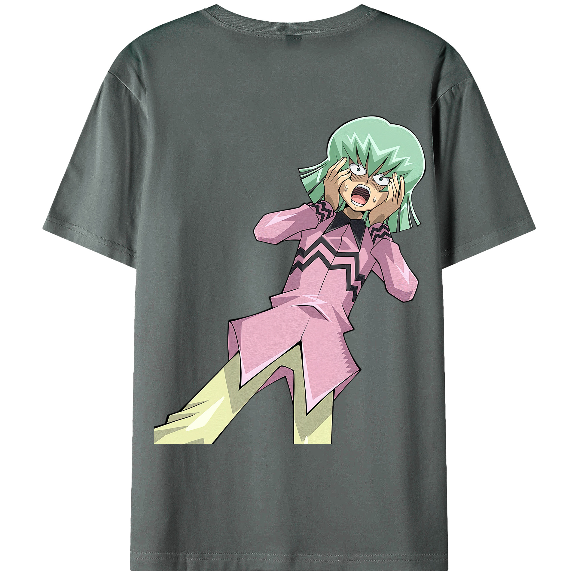 （画像用） 遊☆戯☆王 Yu-Gi-Oh! 綿100％ メンズ半袖Tシャツ（バックプリント） 通気性
